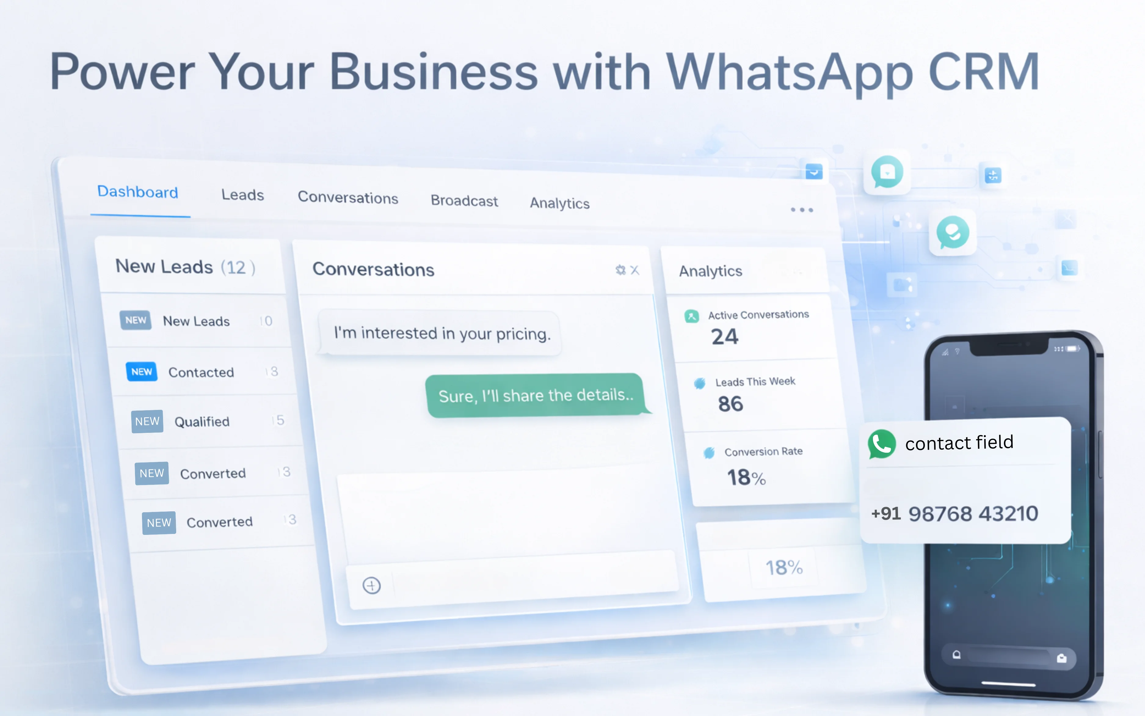 Duochat AI sales agent qualifying leads on WhatsApp and Instagram
