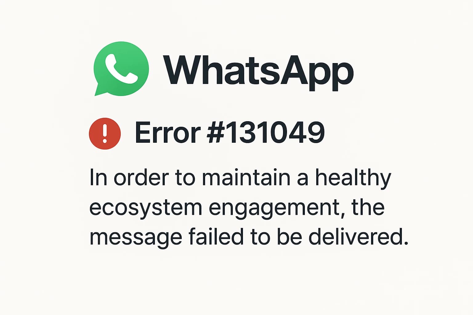 WhatsApp Error #131049 Explained