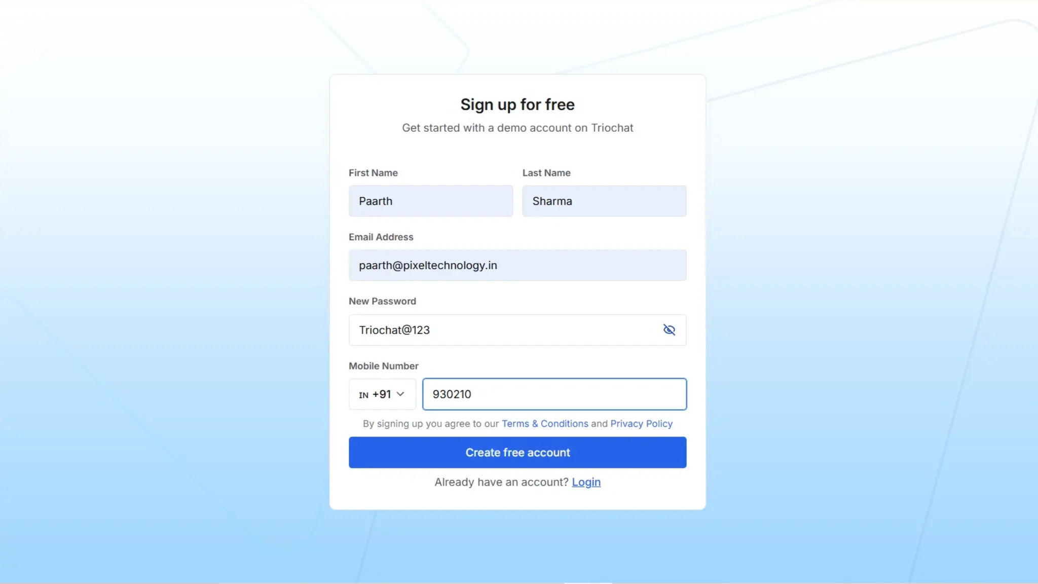how to sign up forduochat set up workspace