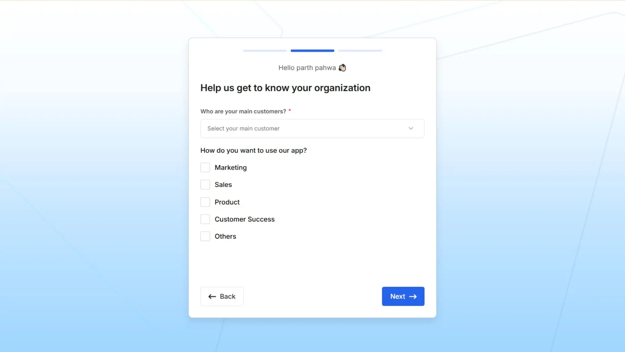 how to sign up forduochat set up workspace