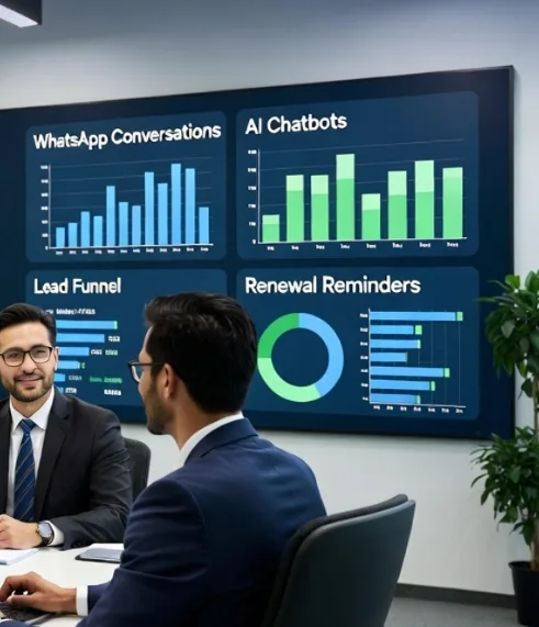 Agencia de seguros utilizando automatización de WhatsApp impulsada por IA para gestión de leads y renovaciones de pólizas