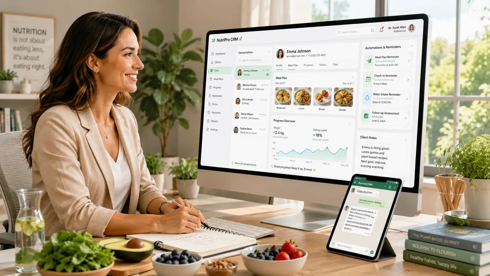 Revolucionando as consultas de nutrição com uma gestão inteligente de clientes