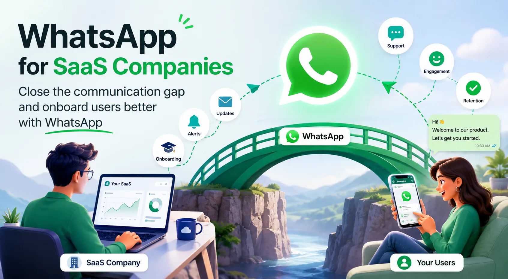 WhatsApp para Empresas SaaS: Onboarding mais Inteligente e Menos Churn