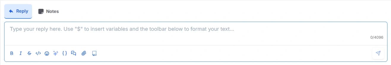 Compose box in conversation window