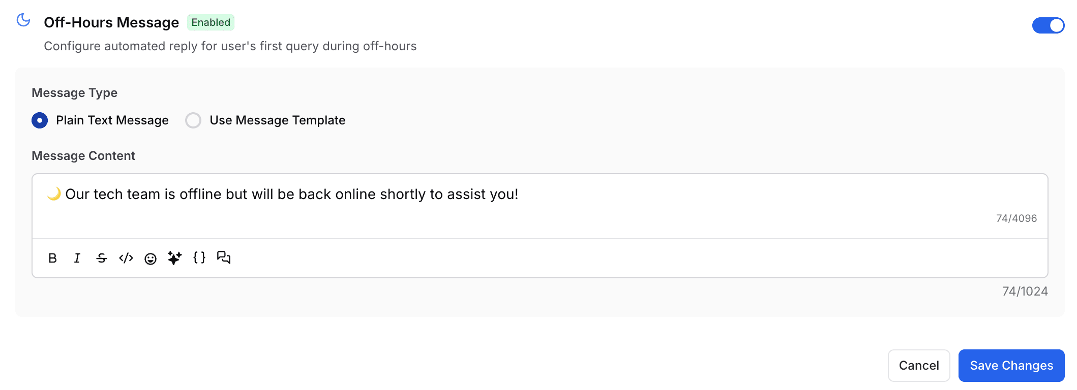 chat features